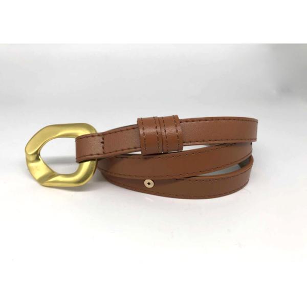 Quality Custom Lady Cowhide Leather Waist Belt With Alloy Buckle for sale