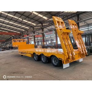 Buy cheap 60ton Extendable Lowbed Trailer 3 /4/5 Axles Heavy Duty Hydraulic Lowboy Semi-Trailer from wholesalers