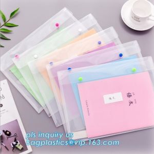 Buy cheap A4 custom PP plastic file folder, document wallet with button, pp a4 decorative expanding file folders from wholesalers