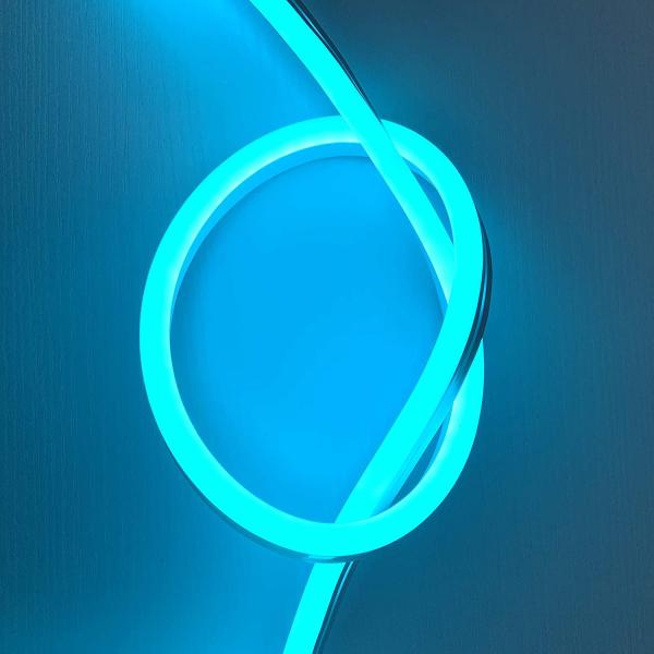 Quality 2.5cm 12VDC Cuttable LED Neon Tube IP67 Lake Blue Silicone for sale