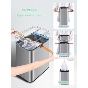 Buy cheap 50l Motion Automatic Trash Bin Garbage Can Self Sealing Sensor Trash Can with Odor Filter Touchless from wholesalers