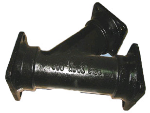 Buy cheap Black Cast Iron Pipe Fittings AWWA C153 MJ×MJ 45 Degree Wyes SGS Approval from wholesalers