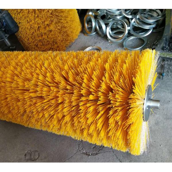 Quality Roller Steel Plastic Mixed Wire Snow Sweeper Broom , Power Sweeper Replacement Brushes for sale