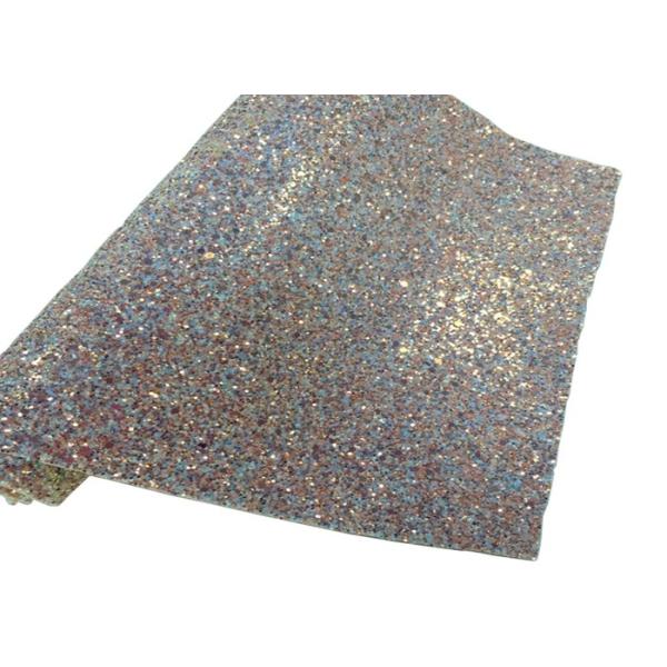 Buy cheap Elastic Fabric Backing Silver Glitter Fabric Soft And Sparkle Material from wholesalers