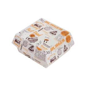 Cutomized Sizes Custom Logo Disposable Burger Boxes for Fast Food Takeaway Made