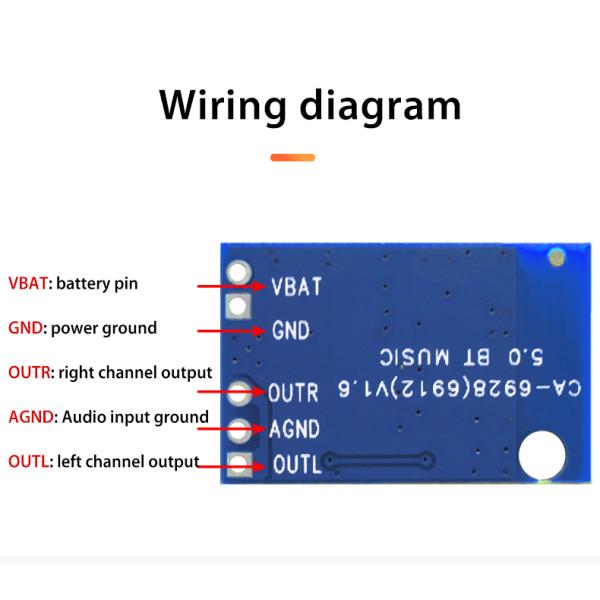 CA-6928 5V bt 5.1 Sound Dual Digital Power Amplifier Board with Blueteeth Audio Module