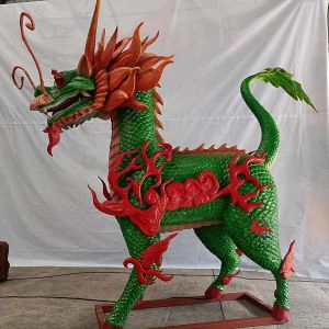 Buy cheap Stuffed Props Realistic Animals For Hire With Motion And Sound Customization Qilin from wholesalers