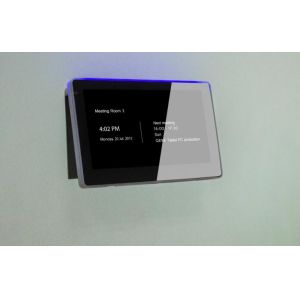 7 Inch Wall Flush Mounted POE Tablet With 3 Color LED Llight Bar For Meeting