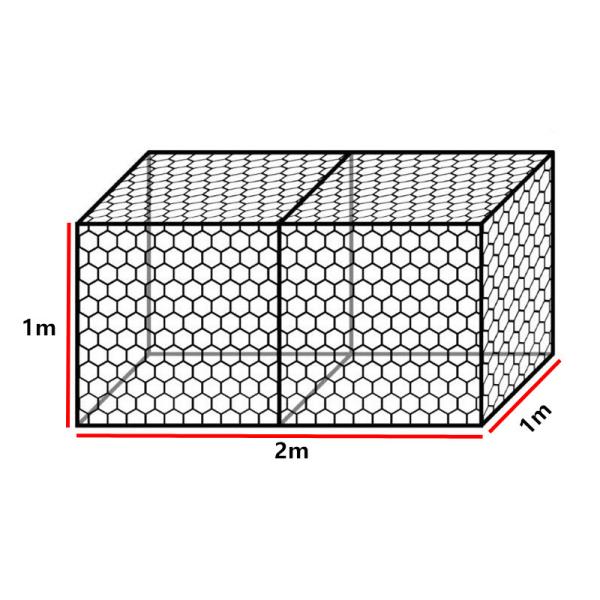 Buy cheap 2x1x1m Galvanized Wire 4.0mm Woven Gabion Baskets from wholesalers
