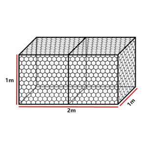 Buy cheap 2x1x1m Galvanized Wire 4.0mm Woven Gabion Baskets from wholesalers
