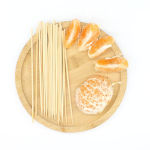Easy Cleaning Disposable Bamboo Skewers Natural Colour With Customizable