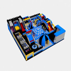 Custom Themed Kids Inflatable Bouncer Waterproof Multi Obstacles