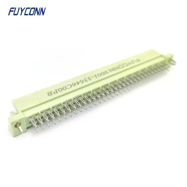 Quality DIN41612 2 Rows Connector 64 pin 2*32P Male Press Pin Connector W/ Harpoon for sale