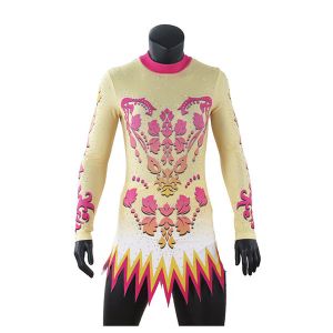 China New Style Rhythmic Gymnastics Leotards / Gymnastics Bodysuits Lovely Patterns on sale
