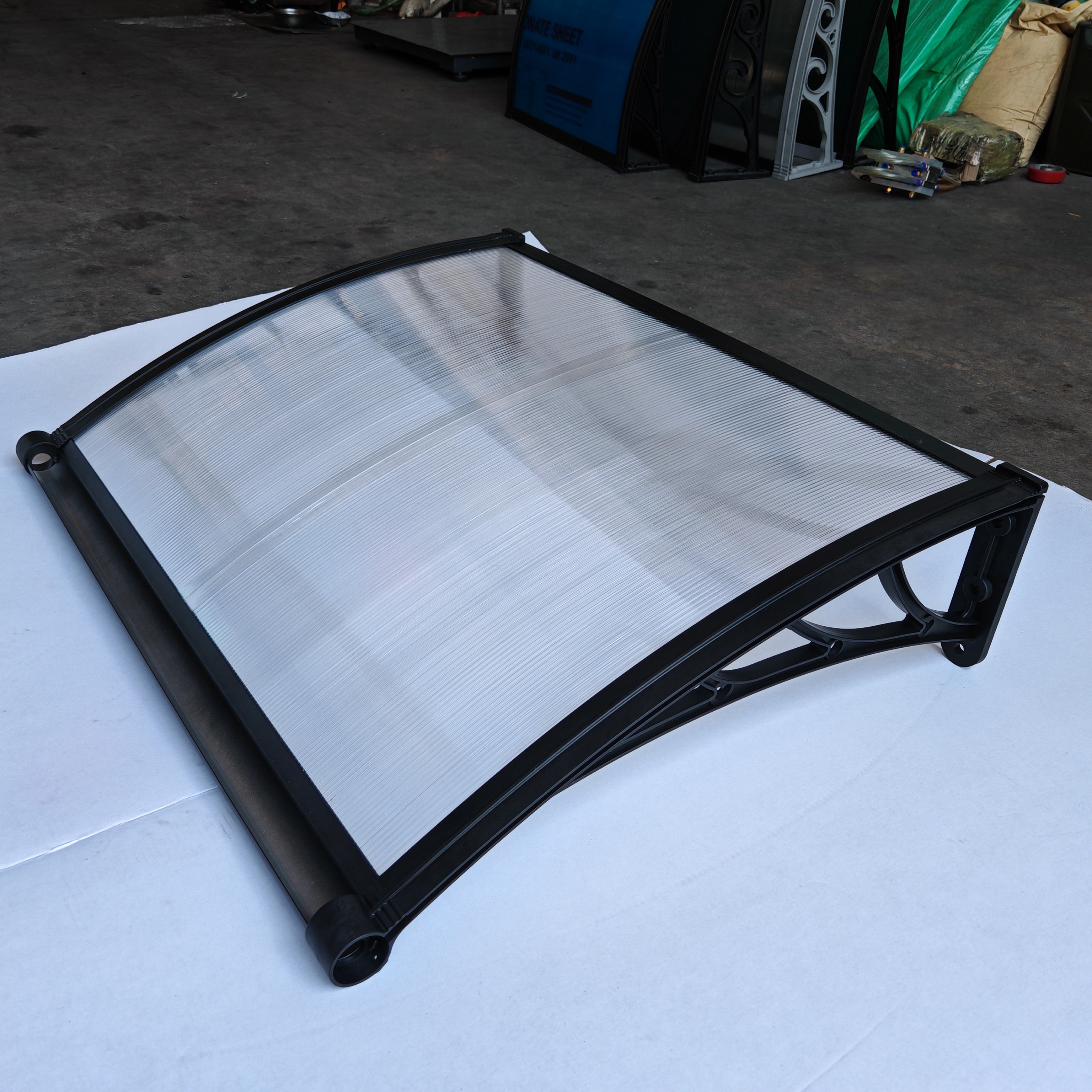 Buy cheap 0.6m*1.0m Tranparent Roofing Effortless Assembly Plastic Frame amp Polycarbonate Panels Canopy with Integrated Gutter for Residential amp Commercial from wholesalers