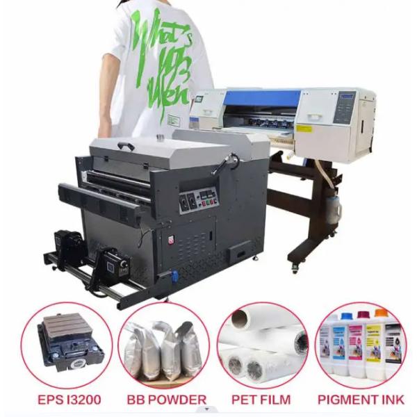 Buy cheap 2 or 4 Head Hot Peel PET Film Printer DTF Printer Large Conveyor Belt Powder Shaking Machine For Heat Transfer Tshirt from wholesalers