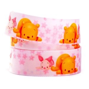Cartoon Pattern Printing Polyester Ribbon Single Face Grosgrain Ribbon