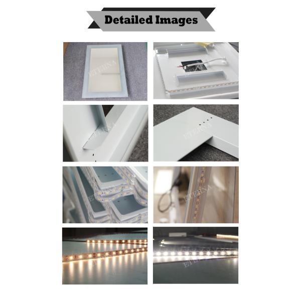 Hotel Decoration Full Length Vanity Mirror With Black Frame Around Light