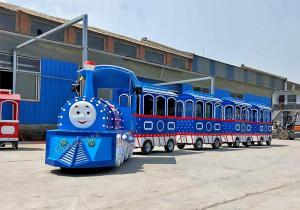 Buy cheap Thomas Outdoor Electric Trackless Train Tour Carousel Machine In Blue Color from wholesalers