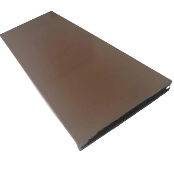 Quality High Glossy Brown Powder Coated Aluminium Extrusions 0.8mm Thickness for sale