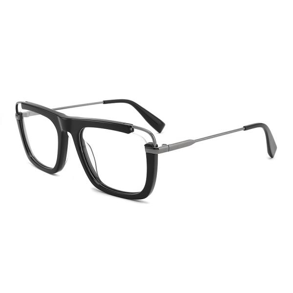 Buy cheap Unisex Square Acetate Metal Glasses Flat Top Big Eyeglass Frames from wholesalers