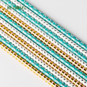 Buy cheap LFGB Disposable Paper Straw White And Blue Striped Food Grade For Party from wholesalers