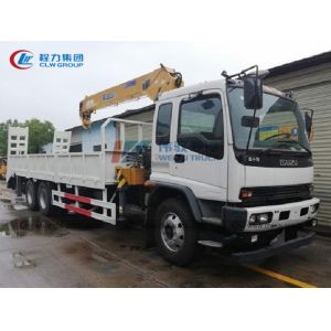 China Left Hand Drive Isuzu 6X4 Truck Mounted Telescopic Crane on sale