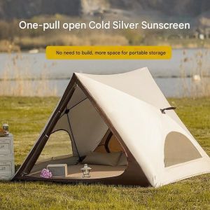 Buy cheap 150X200X130CM Outdoor Portable Waterproof PU2000MM Coated 210T Polyester Triangle Shape Design Pop Up Camping Tent Fully Automatic Quick-Opening Beach Canopy from wholesalers