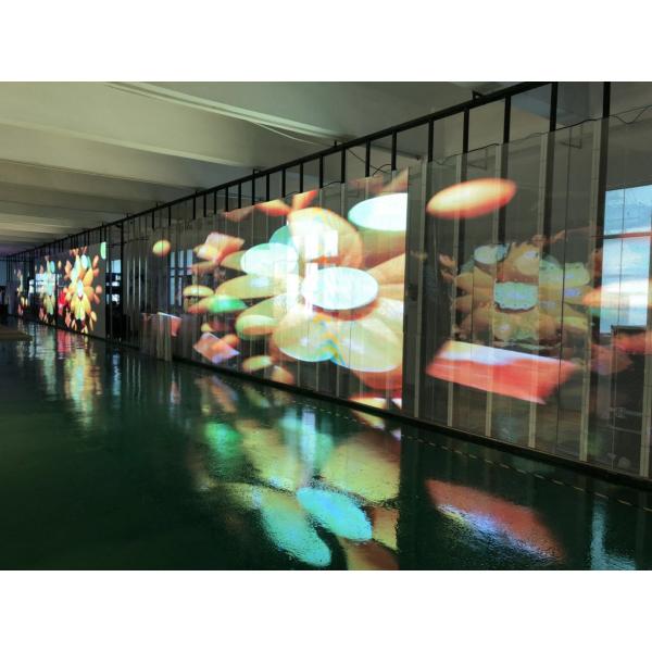 Buy cheap HD Full Color Transparent Glass LED Screen P7.8 Nova Control System with MBI5124 IC from wholesalers