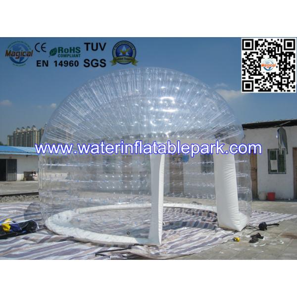 0.8mm Transparent PVC Inflatable Bubble Tent / Airtight Clear Dome Tent For Party