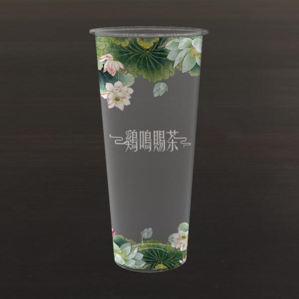 Quality Plastic Milk Tea Cup UV Printing / Full Color Printing PP Material for sale