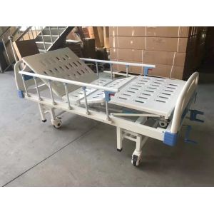 Buy cheap Metal Hospital Patient Care Bed Multifunction 3 Crank Manual Hospital Bed from wholesalers