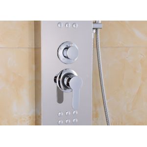 5 Functions SS Brushed Shower Panel Kit Massage Mode Chrome Finshing Surface