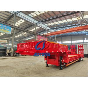 Buy cheap 3 Axles Gooseneck Heavy Loading Lowbed Semi Trailer from wholesalers