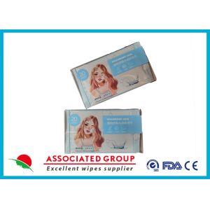 Buy cheap Single Package 20 Wipes Transparent Acid Hydrating Makeup Remover Wipes Daily Facial Cleanser Towelettes from wholesalers