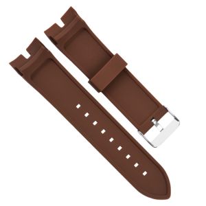 Buy cheap Leaf Texture Mens Rubber Watch Bands , 24mm Silicone Watch Strap from wholesalers