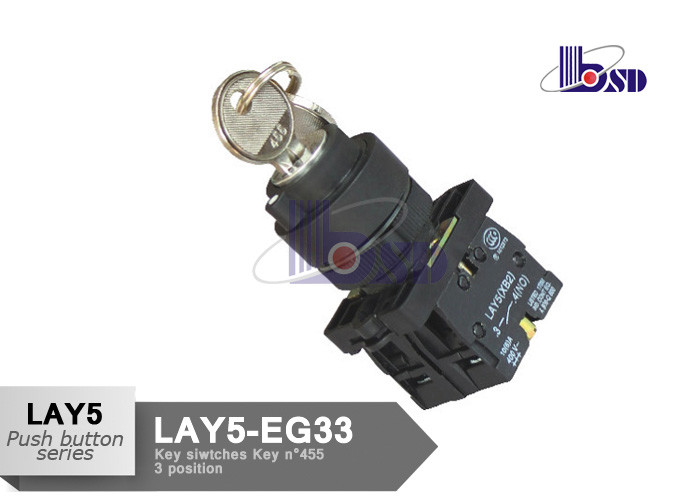 Quality Stable Selector Switch 3 Position Spring Return Key Switch ROHS And UL Certified for sale Buy cheap Stable Selector Switch 3 Position Spring Return Key Switch ROHS And UL Certified product
