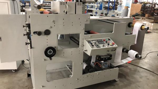 Buy cheap -600 New one color / multicolor flexo printing machine with three die cutting and slitting stations for sale from wholesalers