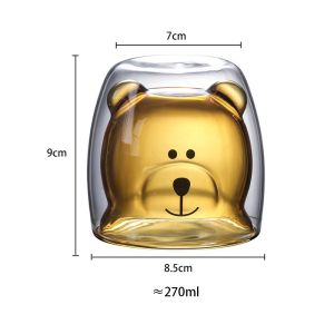 Buy cheap Bear Double Thermostable 270ml Personalized Glass Beer Mugs from wholesalers