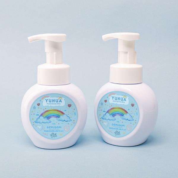 Buy cheap 300ML Round Plastic Foam Pump Bottle with Customized Color and Silk Screen Printing for Cosmetic Use from wholesalers