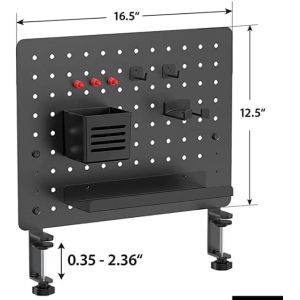 Buy cheap Office Organizer Magnetic Peg Board Steel Clamp-on Desk Pegboard 24 x 20 inch Privacy Panel from wholesalers