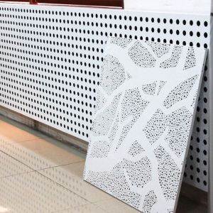 Custom Pattern Perforated Aluminum Sheet With Metallic Finish / PVDF Coating