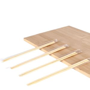 China Natural Bamboo Disposable Round Chopsticks with OPP Package For Household/Restaurant/Hotel Flatware Type Chopsticks on sale