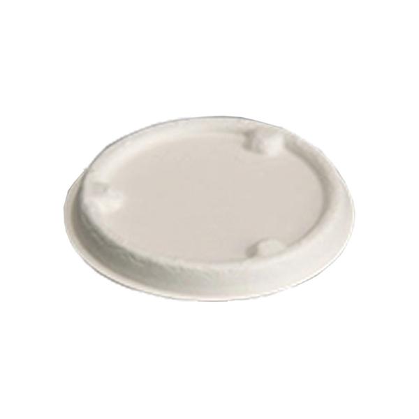 Quality White Disposable Sauce Biodegradable Sugarcane Bagasse Cup Lid 2oz for sale