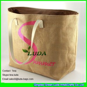 Buy cheap LUDA logo printed straw bech bags cheap paper straw oversized beach bags from wholesalers