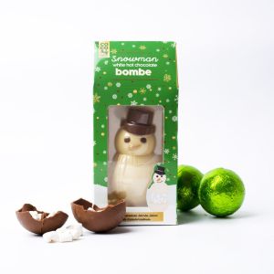 Buy cheap Cartoon Snowman Shape Chocolate Coated Marshmallow Candy With Hot Chocolate Bomb from wholesalers