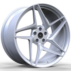 Buy cheap Matt Silver Classical 5 Spoke Forged Monoblock 5x114.3 Staggerd from wholesalers