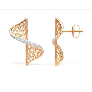 Buy cheap 2024 Earring Set with Pave Setting Technology and Cubic Zirconia Swerve Twist Studs from wholesalers