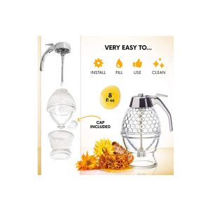 Buy cheap Drip free honey dispenser transparent acrylic 200ml honeypot muffin companion from wholesalers
