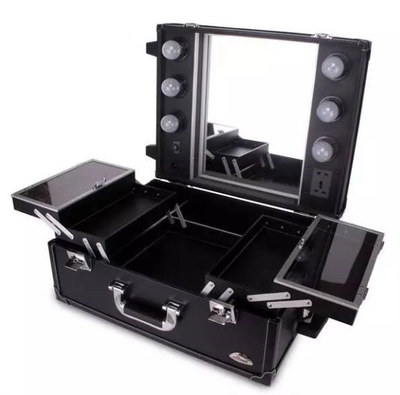 Quality Light Weight Aluminum Makeup Case With Mirror And Lights For Makeup Artists for sale
